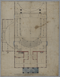 214931 Plattegrond van de schouwburg op het Vredenburg te Utrecht.